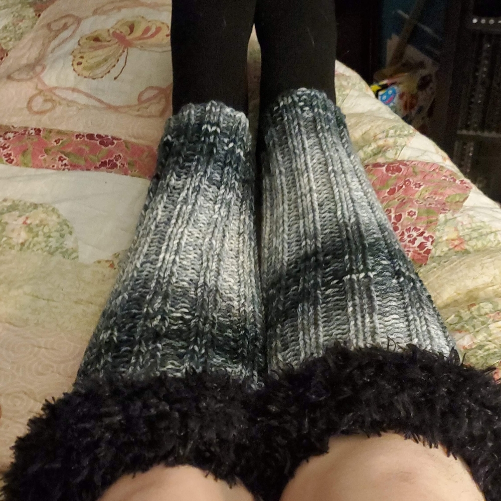 Knit leg warmers/boot liners